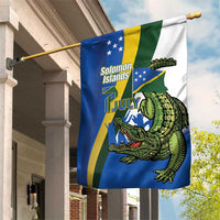 Solomon Islands Independence Day Garden Flag Happy 7 July Crocodile Flag Style