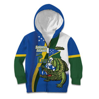 Solomon Islands Independence Day Kid Hoodie Happy 7 July Crocodile Flag Style