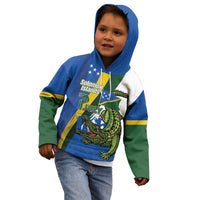 Solomon Islands Independence Day Kid Hoodie Happy 7 July Crocodile Flag Style