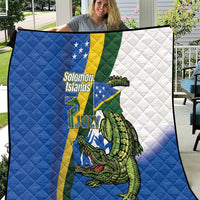 Solomon Islands Independence Day Quilt Happy 7 July Crocodile Flag Style