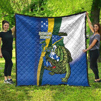 Solomon Islands Independence Day Quilt Happy 7 July Crocodile Flag Style