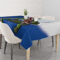 Solomon Islands Independence Day Tablecloth Happy 7 July Crocodile Flag Style