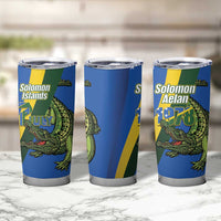 Solomon Islands Independence Day Tumbler Cup Happy 7 July Crocodile Flag Style LT14 - Polynesian Pride