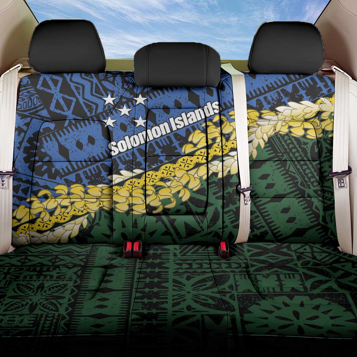 Halo Olaketa Solomon Islands Tapa Pattern Back Car Seat Cover