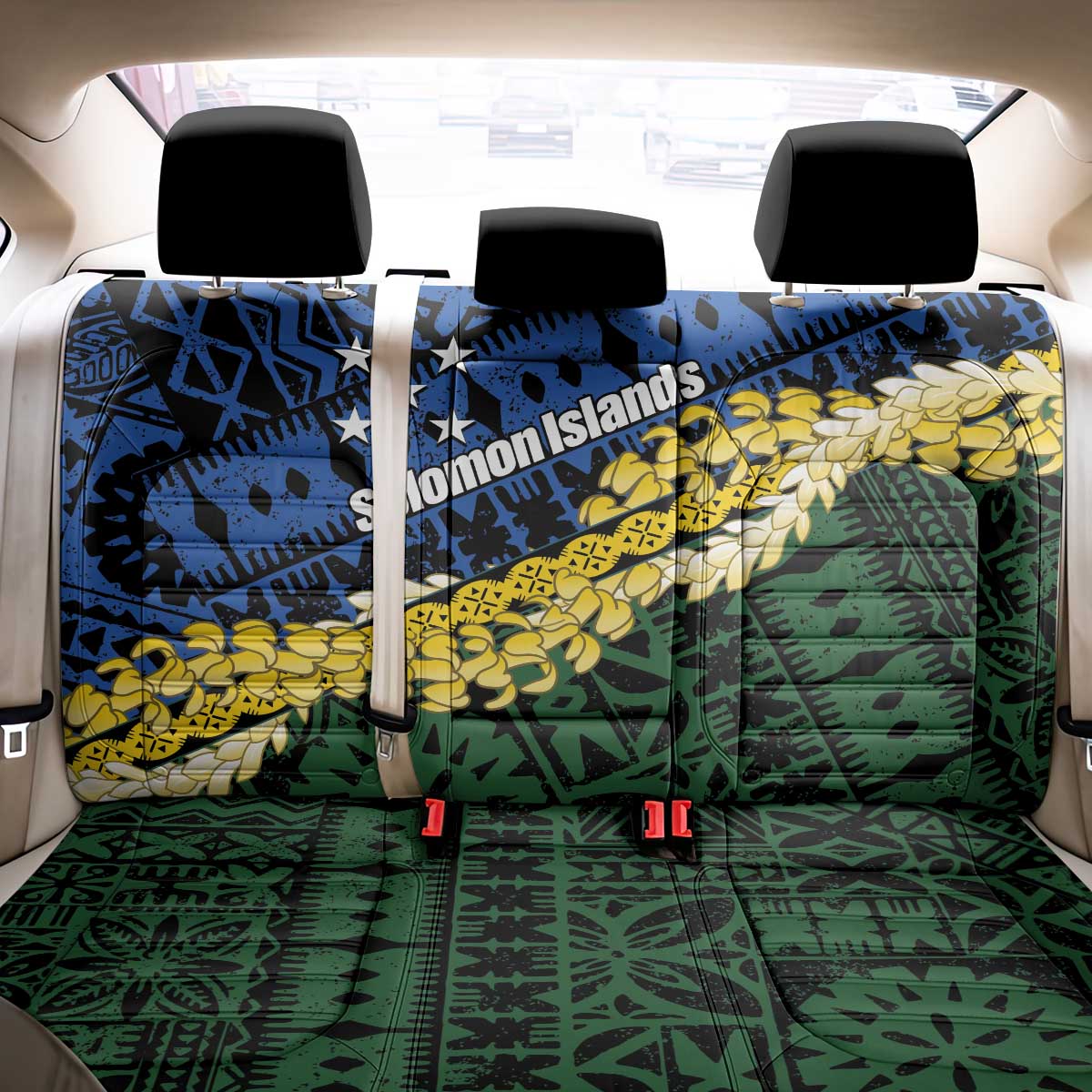 Halo Olaketa Solomon Islands Tapa Pattern Back Car Seat Cover