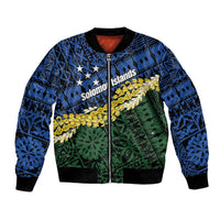 Halo Olaketa Solomon Islands Tapa Pattern Bomber Jacket