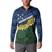 Halo Olaketa Solomon Islands Tapa Pattern Button Sweatshirt