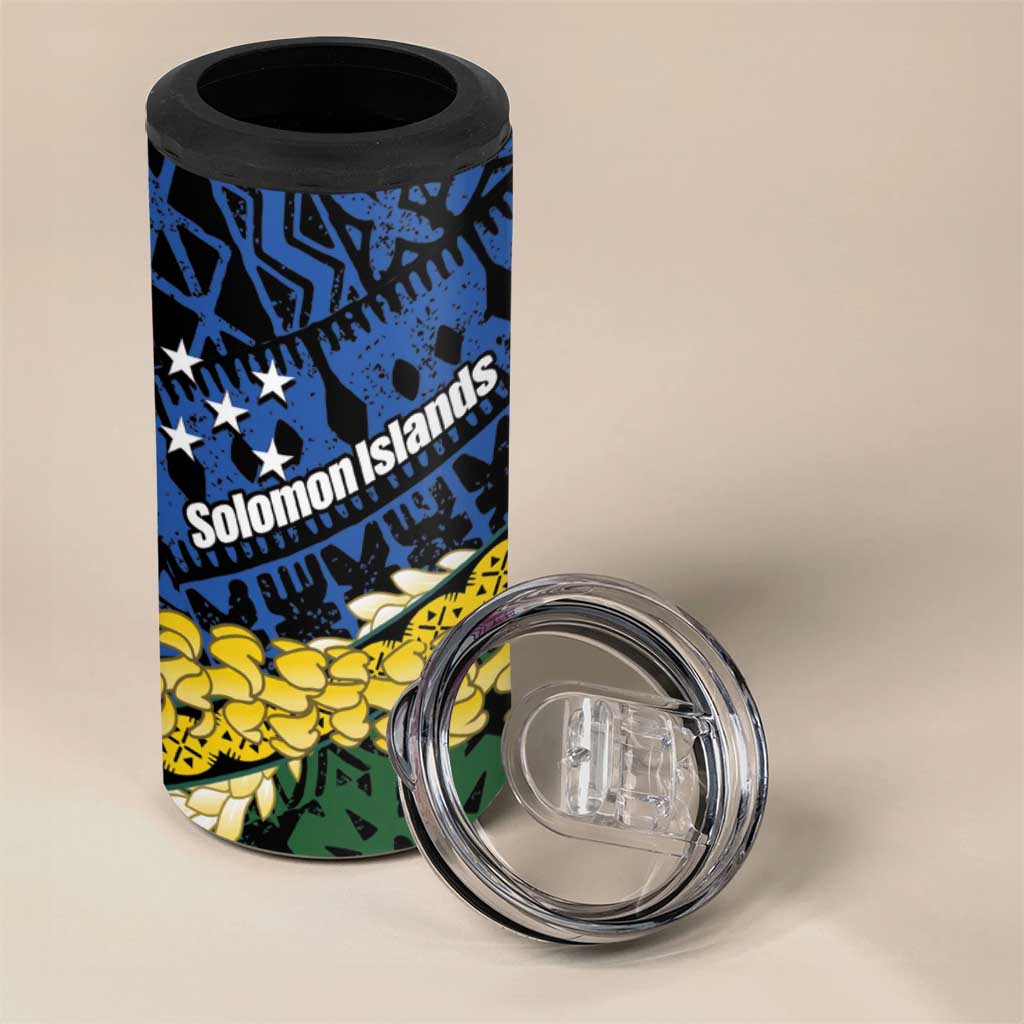 Halo Olaketa Solomon Islands Tapa Pattern 4 in 1 Can Cooler Tumbler