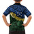 Halo Olaketa Solomon Islands Tapa Pattern Family Matching Off Shoulder Short Dress and Hawaiian Shirt