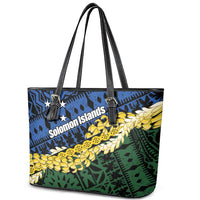 Halo Olaketa Solomon Islands Tapa Pattern Leather Tote Bag