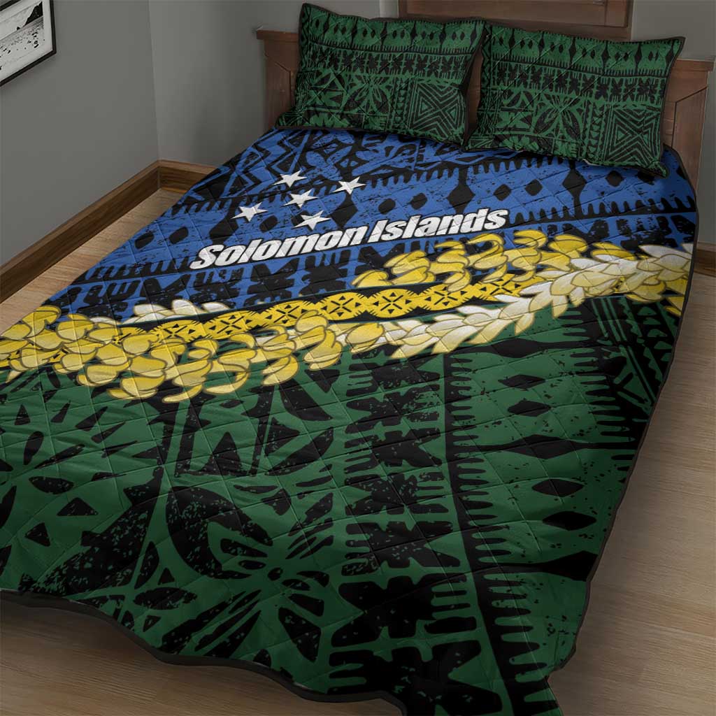 Halo Olaketa Solomon Islands Tapa Pattern Quilt Bed Set