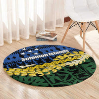 Halo Olaketa Solomon Islands Tapa Pattern Round Carpet