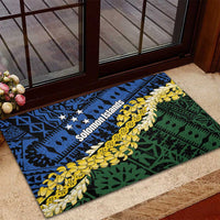 Halo Olaketa Solomon Islands Tapa Pattern Rubber Doormat