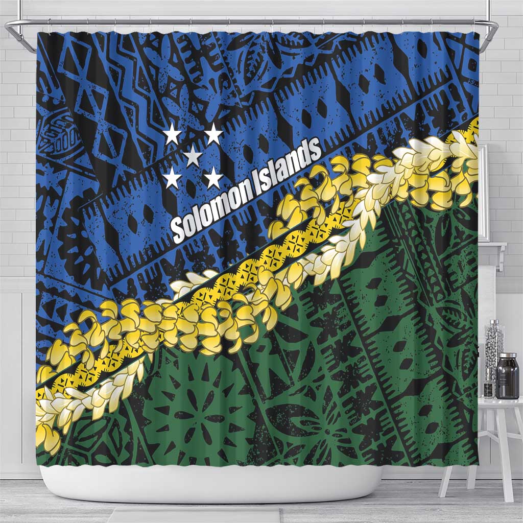 Halo Olaketa Solomon Islands Tapa Pattern Shower Curtain