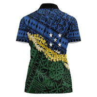 Halo Olaketa Solomon Islands Tapa Pattern Women Polo Shirt
