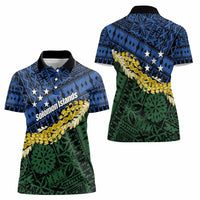 Halo Olaketa Solomon Islands Tapa Pattern Women Polo Shirt