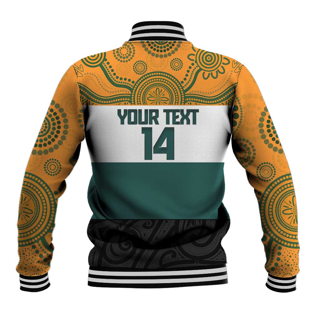 AUNZ Rugby Custom Baseball Jacket Australia Kangaroo New Zealand Silver Fern - Polynesian Pride