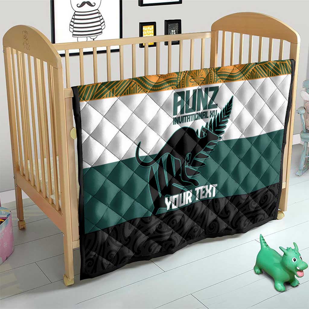 AUNZ Rugby Custom Quilt Australia Kangaroo New Zealand Silver Fern - Polynesian Pride