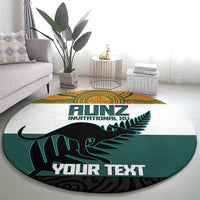 AUNZ Rugby Custom Round Carpet Australia Kangaroo New Zealand Silver Fern - Polynesian Pride