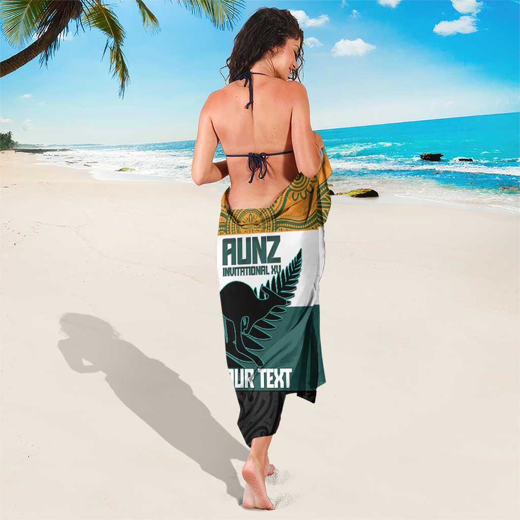 AUNZ Rugby Custom Sarong Australia Kangaroo New Zealand Silver Fern - Polynesian Pride