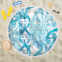 New Zealand Darts Beach Blanket Aotearoa Maori Its In My DNA White - Polynesian Pride
