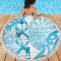 New Zealand Darts Beach Blanket Aotearoa Maori Its In My DNA White - Polynesian Pride