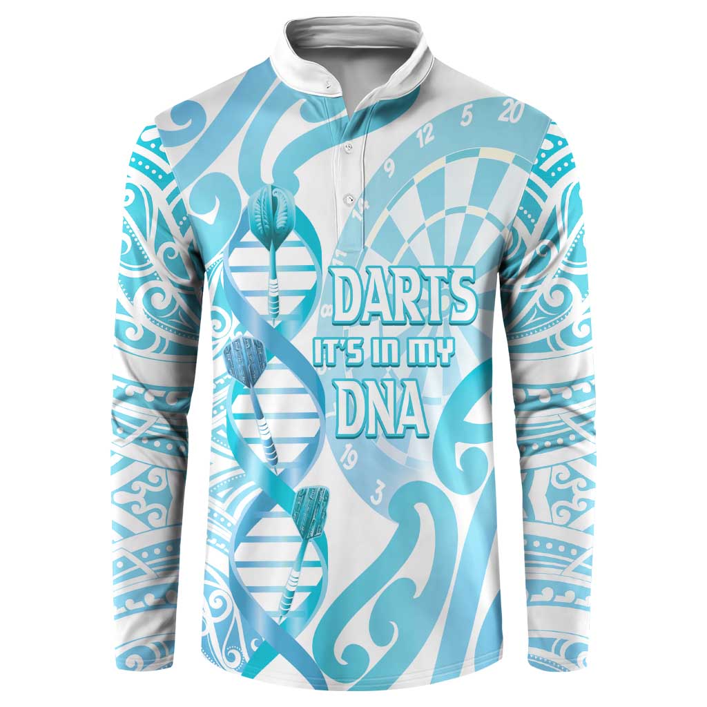 Personalised New Zealand Darts Button Sweatshirt Aotearoa Maori Its In My DNA White - Polynesian Pride