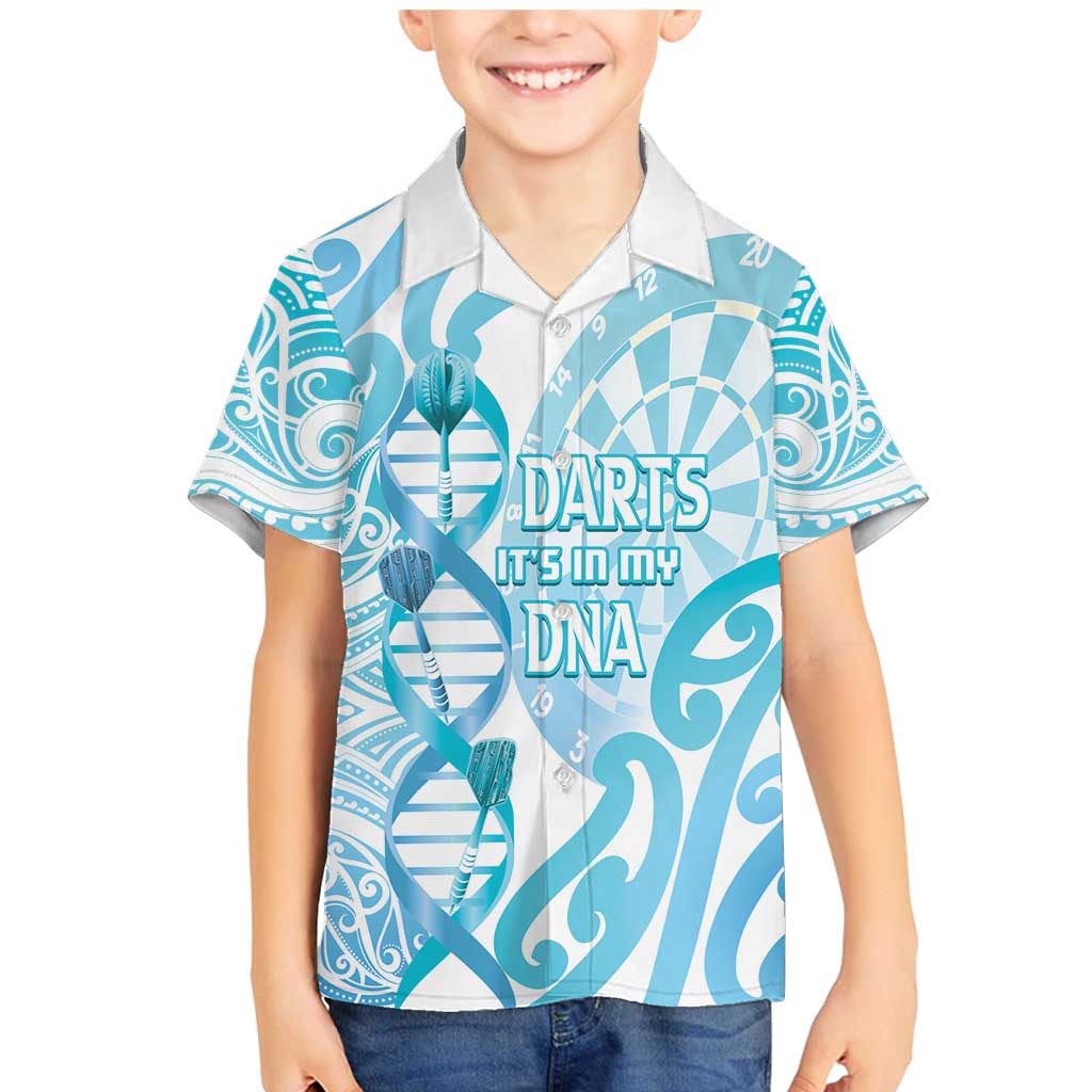 Personalised New Zealand Darts Family Matching Mermaid Dress and Hawaiian Shirt Aotearoa Maori Its In My DNA White - Polynesian Pride