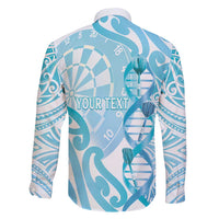 Personalised New Zealand Darts Family Matching Off Shoulder Maxi Dress and Hawaiian Shirt Aotearoa Maori Its In My DNA White - Polynesian Pride