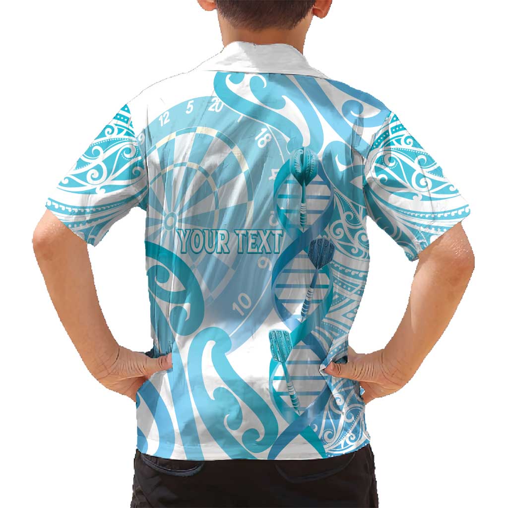 Personalised New Zealand Darts Family Matching Summer Maxi Dress and Hawaiian Shirt Aotearoa Maori Its In My DNA White - Polynesian Pride