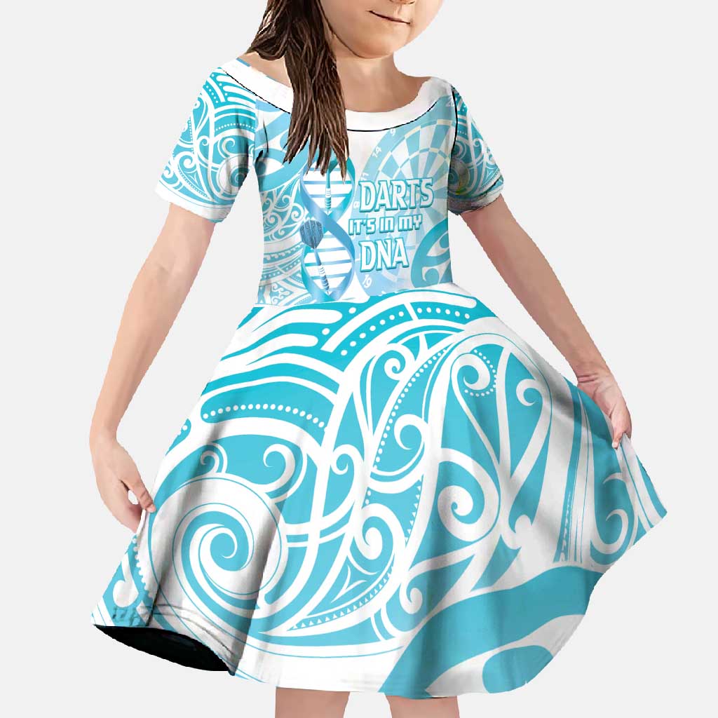 Personalised New Zealand Darts Family Matching Summer Maxi Dress and Hawaiian Shirt Aotearoa Maori Its In My DNA White - Polynesian Pride