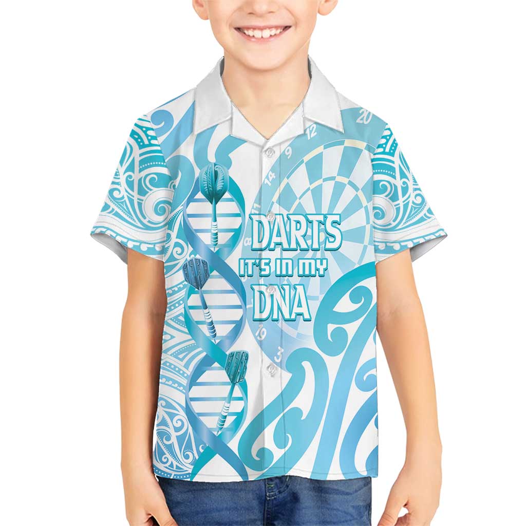 Personalised New Zealand Darts Family Matching Summer Maxi Dress and Hawaiian Shirt Aotearoa Maori Its In My DNA White - Polynesian Pride