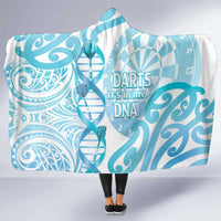 New Zealand Darts Hooded Blanket Aotearoa Maori Its In My DNA White - Polynesian Pride