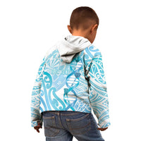 Personalised New Zealand Darts Kid Hoodie Aotearoa Maori Its In My DNA White - Polynesian Pride