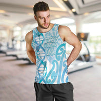 Personalised New Zealand Darts Men Tank Top Aotearoa Maori Its In My DNA White - Polynesian Pride