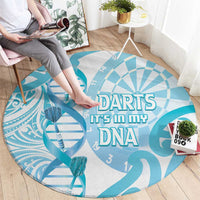 New Zealand Darts Round Carpet Aotearoa Maori Its In My DNA White - Polynesian Pride