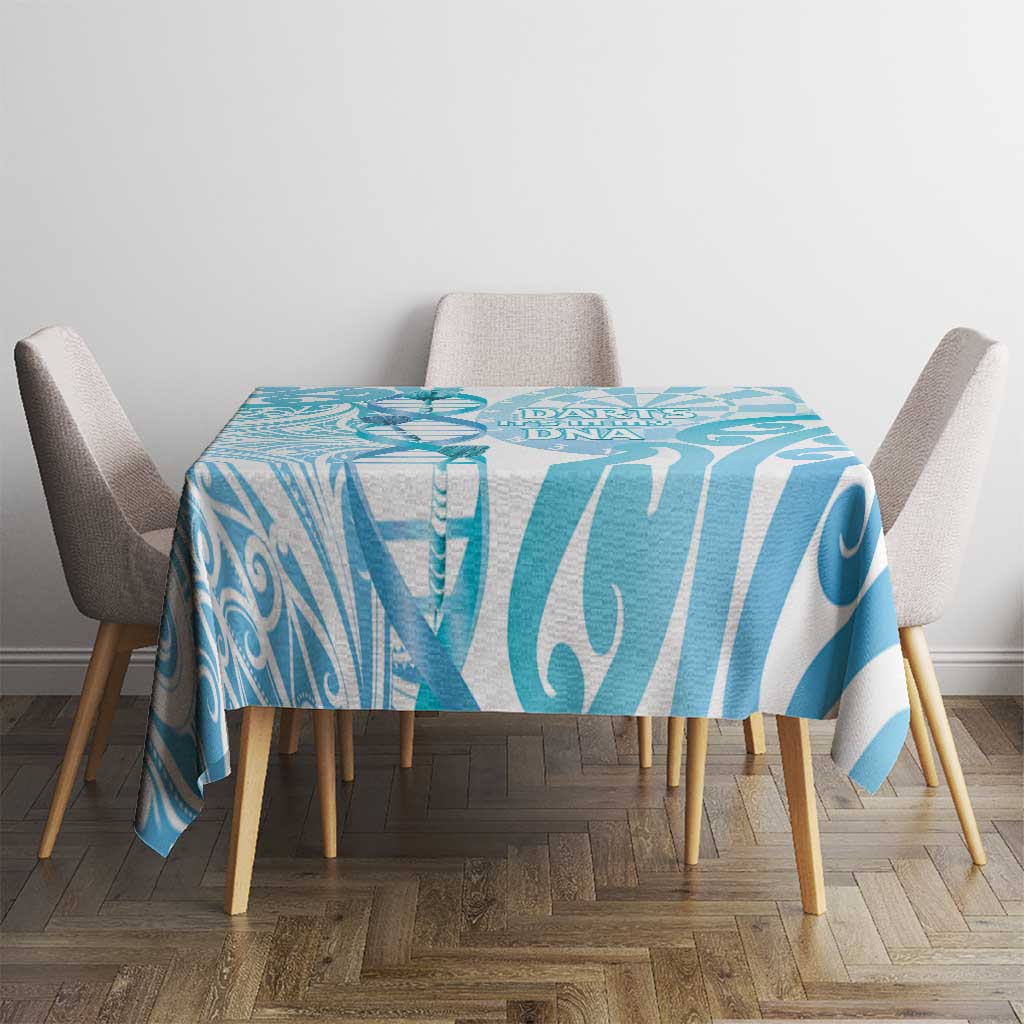 New Zealand Darts Tablecloth Aotearoa Maori Its In My DNA White - Polynesian Pride