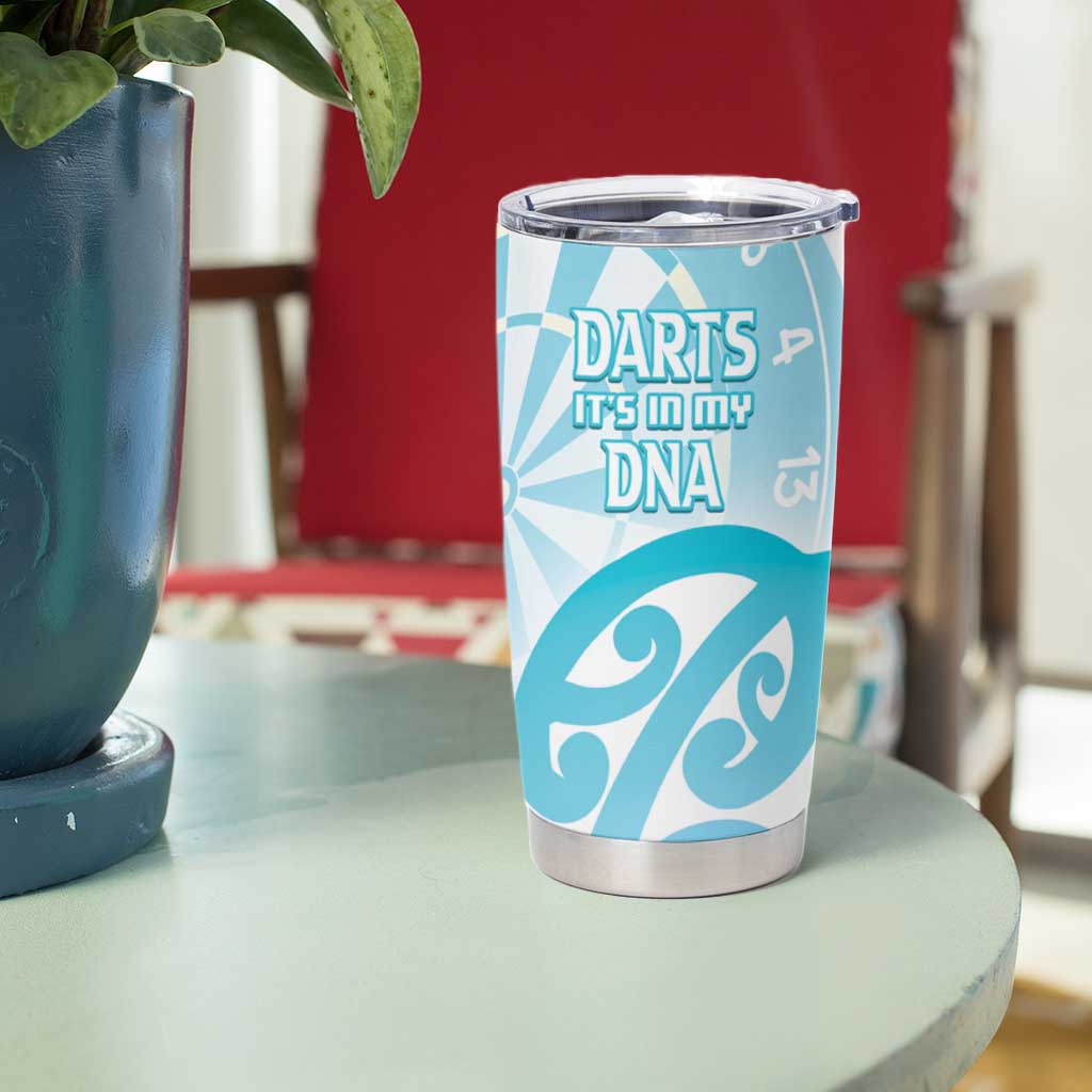 New Zealand Darts Tumbler Cup Aotearoa Maori Its In My DNA White - Polynesian Pride