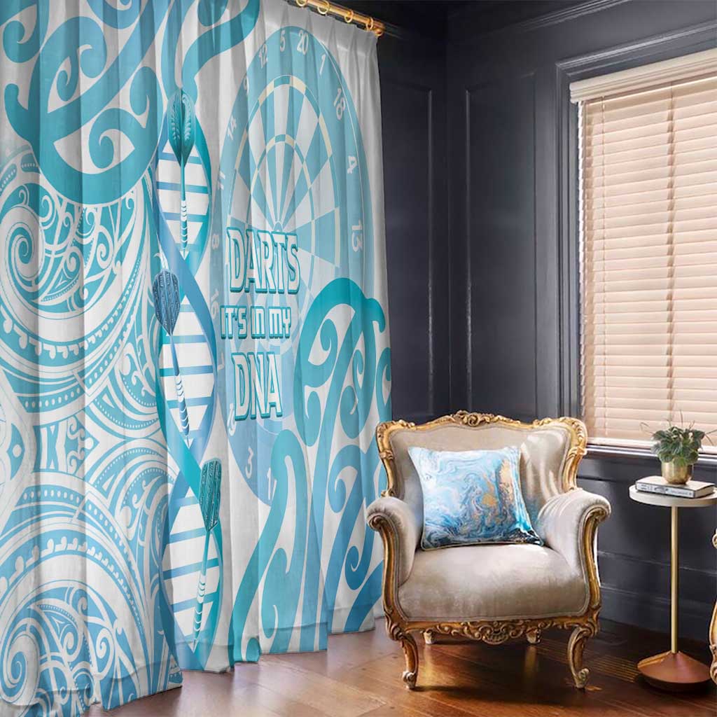 New Zealand Darts Window Curtain Aotearoa Maori Its In My DNA White - Polynesian Pride