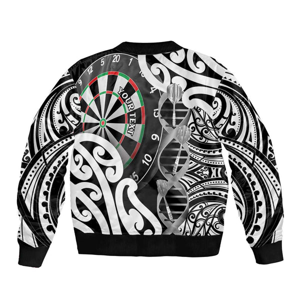 Personalised New Zealand and Scotland Rugby Bomber Jacket All Black Maori With Thistle Together LT14 main image 1