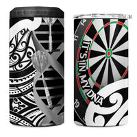 New Zealand Darts 4 in 1 Can Cooler Tumbler Aotearoa Maori Its In My DNA Black - Polynesian Pride