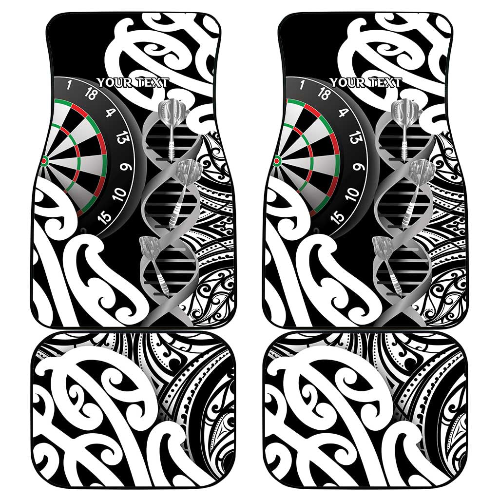 New Zealand Darts Car Mats Aotearoa Maori Its In My DNA Black - Polynesian Pride