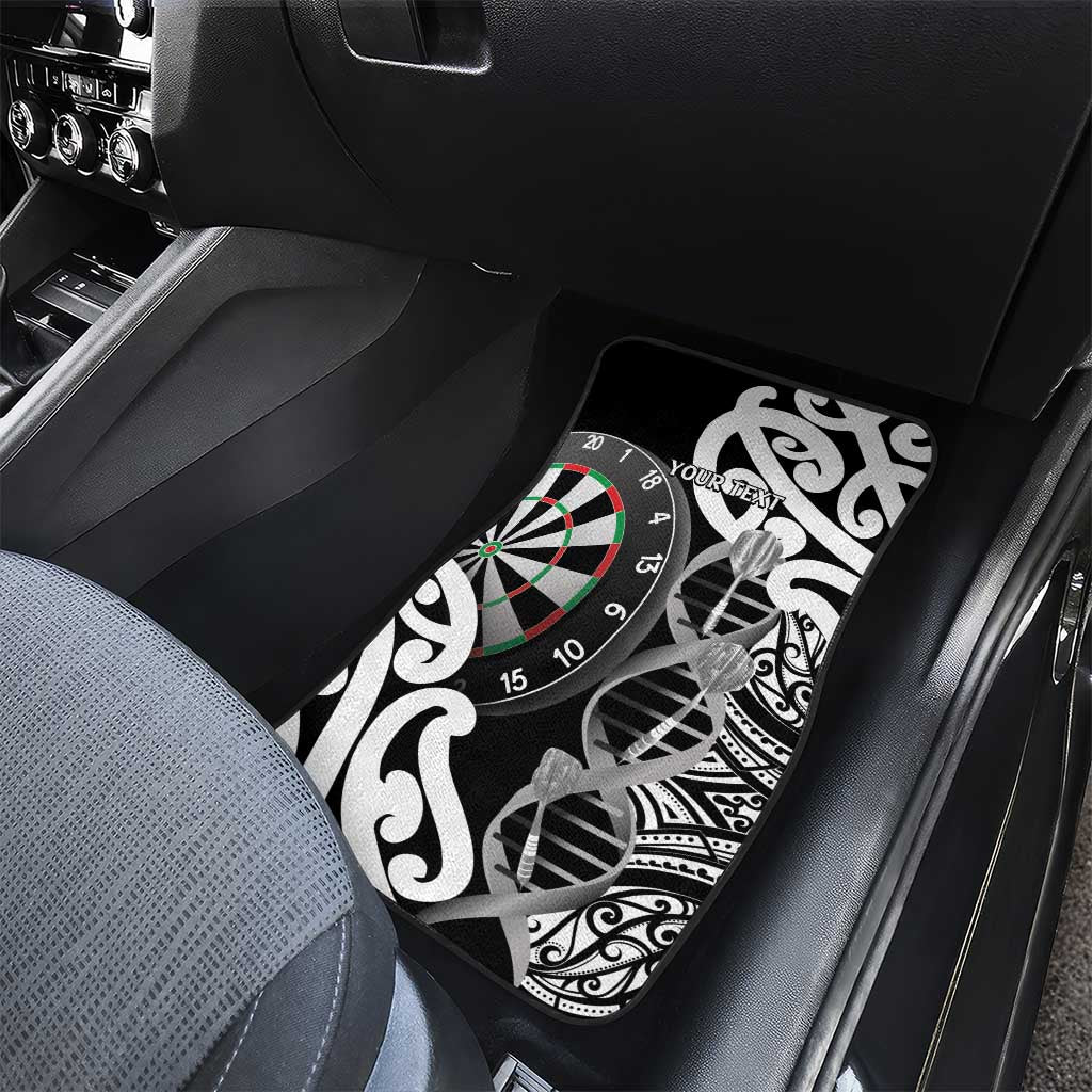New Zealand Darts Car Mats Aotearoa Maori Its In My DNA Black - Polynesian Pride