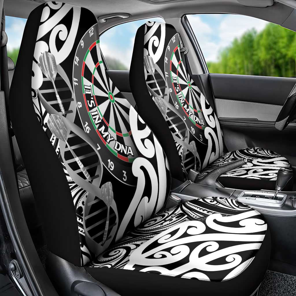 New Zealand Darts Car Seat Cover Aotearoa Maori Its In My DNA Black - Polynesian Pride