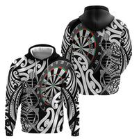 Personalised New Zealand Darts Hoodie Aotearoa Maori Its In My DNA Black - Polynesian Pride