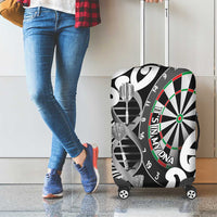 New Zealand Darts Luggage Cover Aotearoa Maori Its In My DNA Black - Polynesian Pride