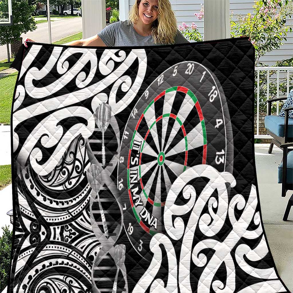 New Zealand Darts Quilt Aotearoa Maori Its In My DNA Black - Polynesian Pride