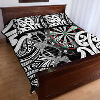 New Zealand Darts Quilt Bed Set Aotearoa Maori Its In My DNA Black - Polynesian Pride