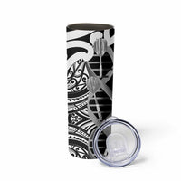 New Zealand Darts Skinny Tumbler Aotearoa Maori Its In My DNA Black - Polynesian Pride