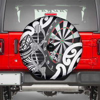 New Zealand Darts Spare Tire Cover Aotearoa Maori Its In My DNA Black - Polynesian Pride